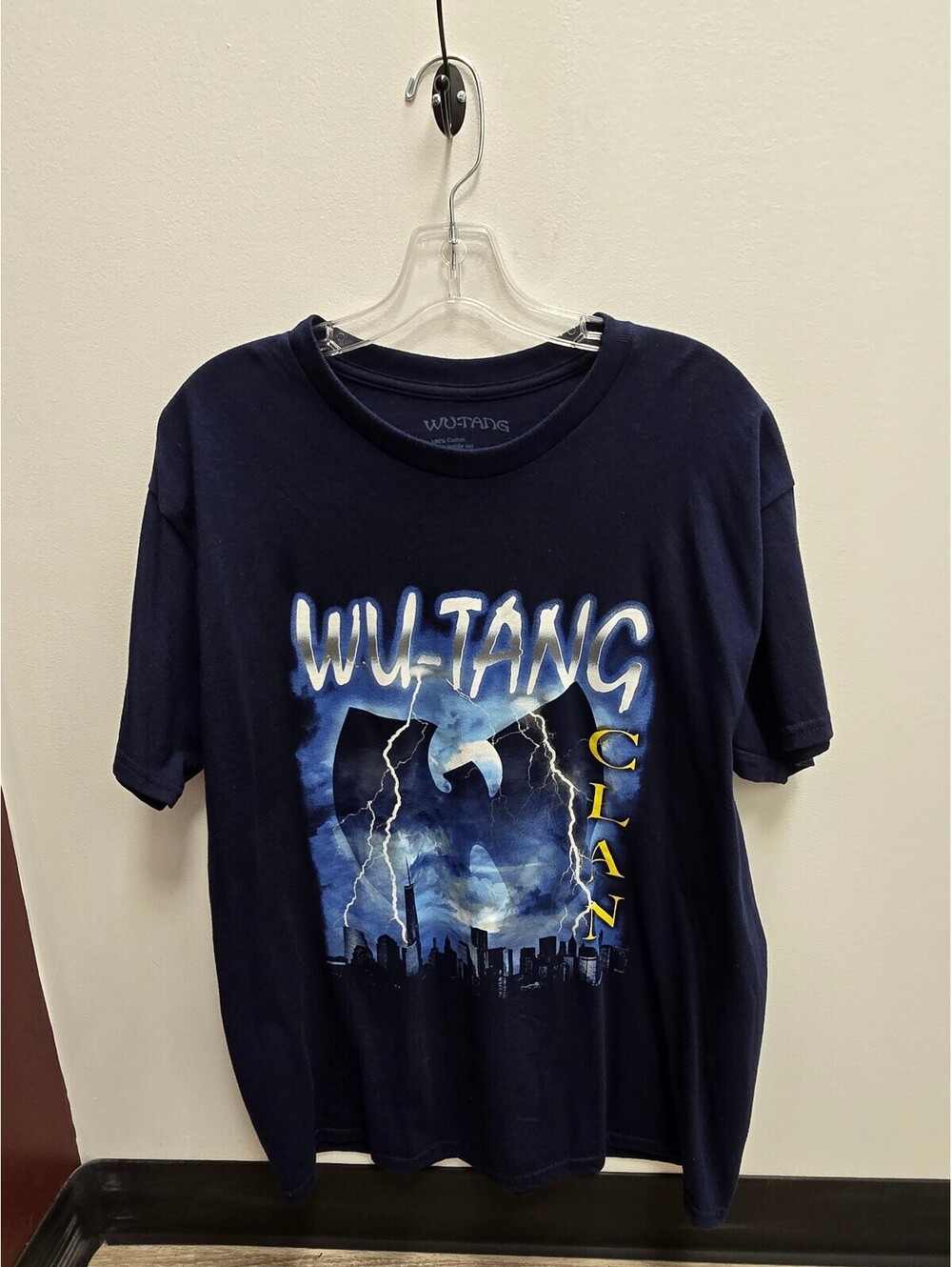 Wu-Tang Clan Navy Lightning Skyline Graphic T-Shirt